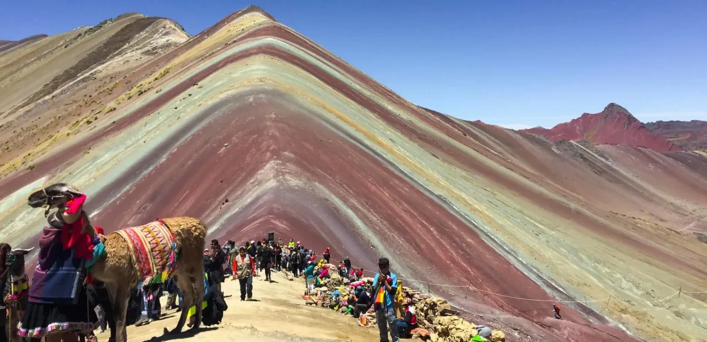 Classic photo view Rainbow Mountain