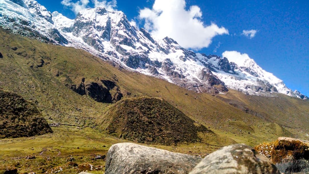 Salkantay trek to Machu Picchu covered in snow