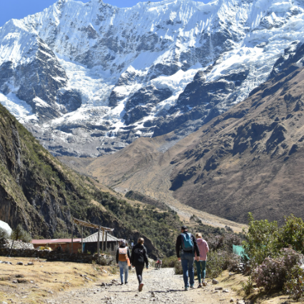 Salkantay Trek alpine mountain landscape and valley